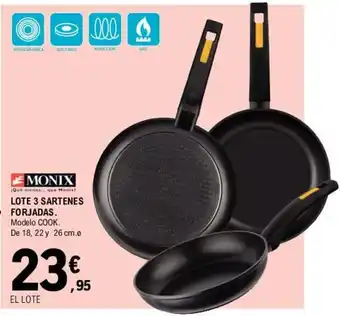 E.Leclerc Lote 3 Sartenes Forjadas oferta