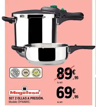 E.Leclerc Set 2 Ollas a Presión oferta