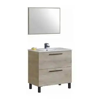 Centro Hogar Sanchez Mueble de baño con 2 cajones y espejo 305422c air oferta
