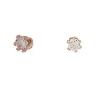 Claire's Rose gold cubic zirconia round stud earrings - 2mm oferta