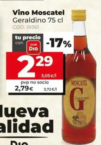 Dia Geraldino Vino Moscatel 75 cl oferta