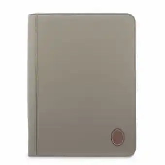El Potro Porta documentos unisex en lona taupe y piel vacuno color cuero-paris oferta