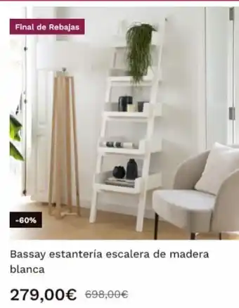 Banak Importa Final de rebajas -60% bassay estantería escalera de madera blanca 279,00€ 698,00€ oferta