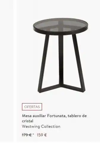 Westwing Mesa auxiliar cristal oferta