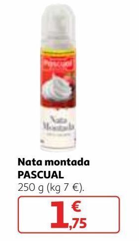 Alcampo Nata montada pascual oferta