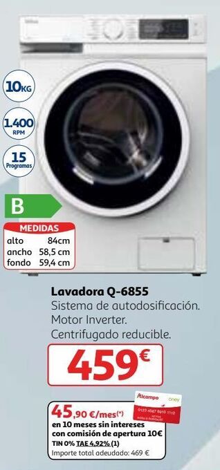Alcampo Lavadoras qilive oferta