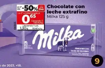 Maxi Dia Chocolate con leche milka oferta