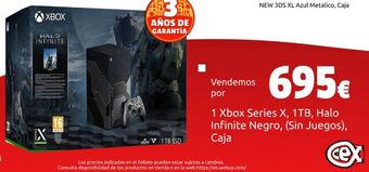 CeX 1 xbox series x, 1tb, halo infinite negro, (sin juegos), caja oferta