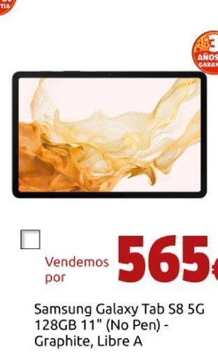 CeX Samsung galaxy tab s8 5g 128gb 11" (no pen) - graphite, libre a oferta