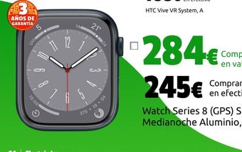 CeX Watch series 8 (gps) sin correa, medianoche aluminio, 41mm, a oferta