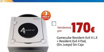 CeX Gamecube resident evil 4 l.e + resident evil 4 pad, (sin juego) sin caja oferta