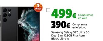 CeX Samsung galaxy s22 ultra 5g dual sim 128gb phantom black, libre a oferta