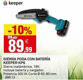 Bricoking Sierra poda con bateria keeper kp6 oferta