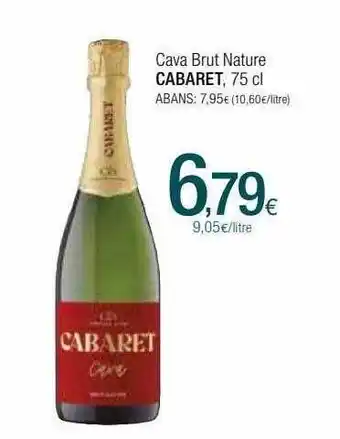 Condis Cava brut nature cabaret oferta