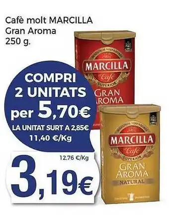 Supermercats Jespac Cafè molt marcilla gran aroma oferta