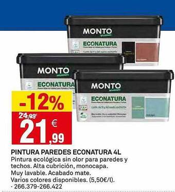 Bricoking Pintura paredes econatura 4l oferta