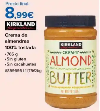 Costco Kirkland crema de almendras 100% tostada oferta