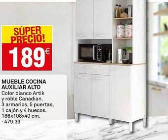 Bricoking Mueble cocina auxiliar alto oferta