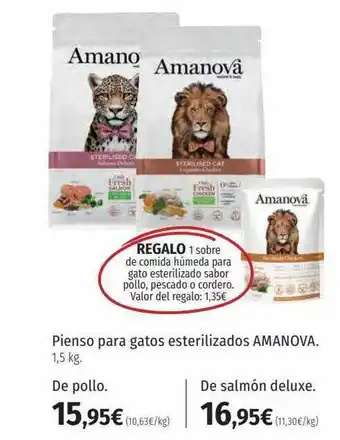 El Corte Inglés Pienso para gatos esterilizados amanova oferta