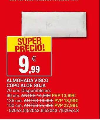 Bricoking Almohada visco copo aloe soja oferta