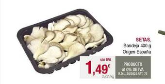 Masymas Setas, bandeja oferta