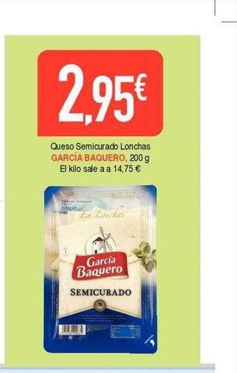 Masymas Queso semicurado lonchas garcía baquero oferta