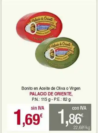 Masymas Bonito en aceite de oliva o virgen palacio de oriente oferta