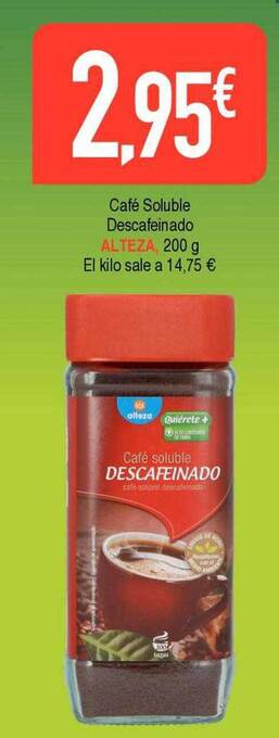 Masymas Café soluble descafeinado alteza oferta
