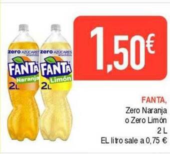 Masymas Fanta, zero naranja o zero limón oferta
