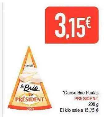 Masymas Queso brie puntas president oferta