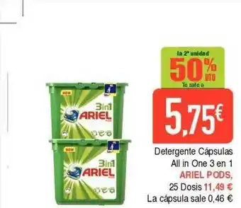 Masymas Detergente cápsulas all in one 3en1 ariel pods oferta