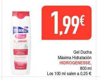 Masymas Gel ducha máxima hidratación hidrogenesse oferta