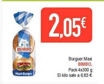 Masymas Burguer maxi bimbo oferta