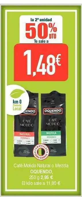 Masymas Café molido natural o mezcla oquendo oferta
