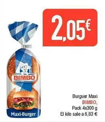 Masymas Burguer maxi bimbo oferta