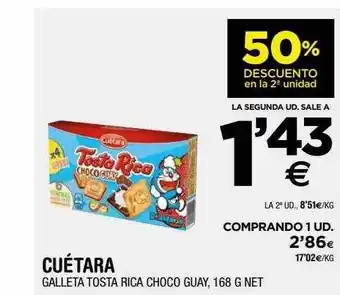 BM Supermercados Cuétara galleta tosta rica choco guay oferta