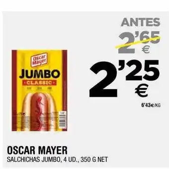 BM Supermercados Oscar mayer salchichas jumbo oferta