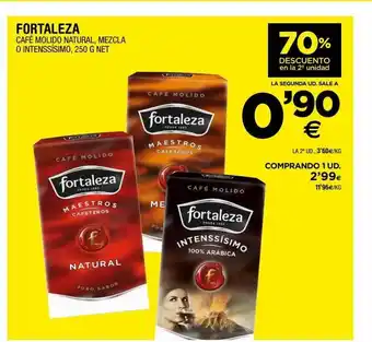 BM Supermercados Fortaleza café molido natural, mezcla o intenssisimo oferta