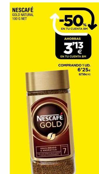 BM Supermercados Nescafé gold natural oferta