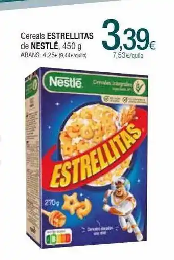 Condis Cereals estrellitas de nestlé oferta
