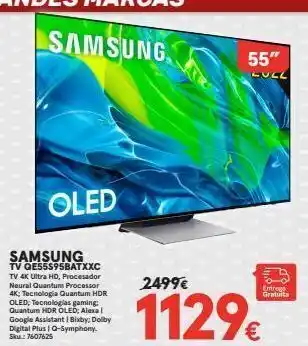 Worten Samsung oled samsung tv qe55595batxxc tv 4k ultra hd, procesador neural quantum processor 4k tecnologia quantum hdr oled te oferta