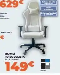 Pascual Martí Romo ro-sg-julieta silla gaming 149€ relleno de alta densidad grain arganomis refueren lumbar cervical oferta