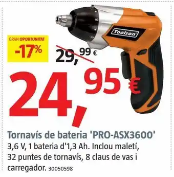 Bauhaus Atornillador a batería toolson oferta