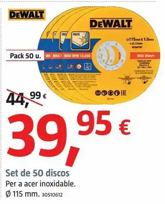 Bauhaus Discos de corte dewalt oferta