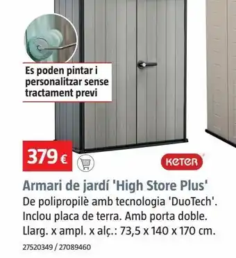 Bauhaus Armario exterior keter oferta