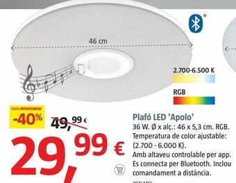 Bauhaus Plafón de techo oferta