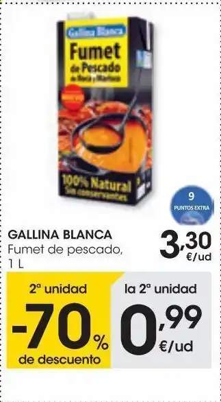 Eroski Gallina blanca fumet de pescado 1 l oferta