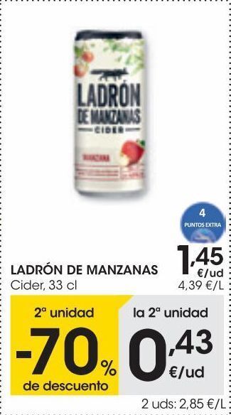 Eroski Ladrón de manzanas cider 33 cl oferta