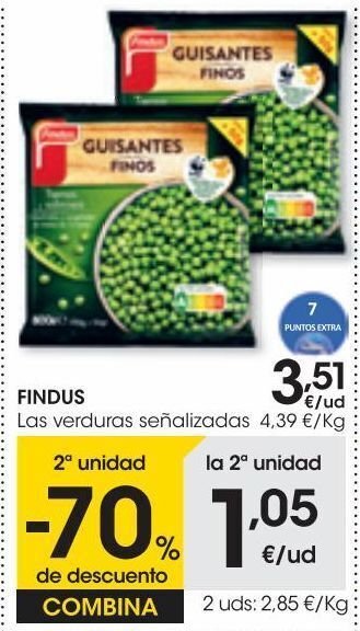 Eroski Findus guisantes finos 800 g oferta