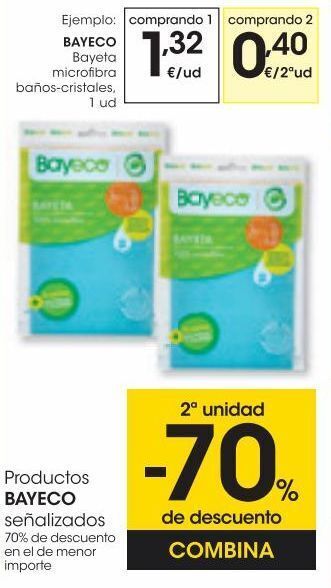 Eroski Bayeco bayeta microfibra baños-cristales 1 ud oferta
